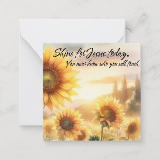 Tarjeta Pequeña Girasol, fe
