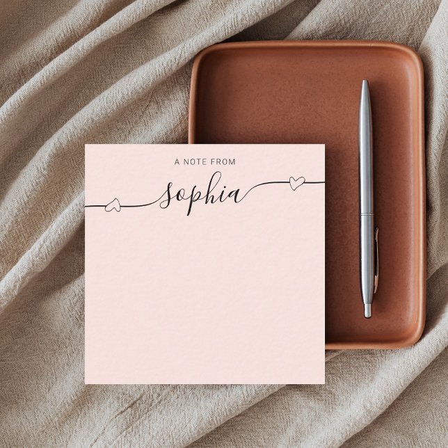 Tarjeta Pequeña Girly Monograma caligrafía cardíaca Rubor Pink (Subido por el creador)