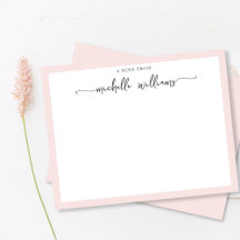 Girly Rubor Elegant Calligraphy Script Note