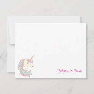 Tarjeta Pequeña Girly Unicorn Pony Magnate Fantasy Cuse