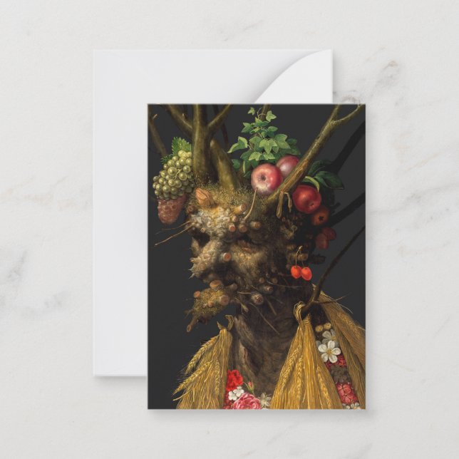 Tarjeta Pequeña Giuseppe Arcimboldo - Cuatro estaciones en una sol (Anverso)