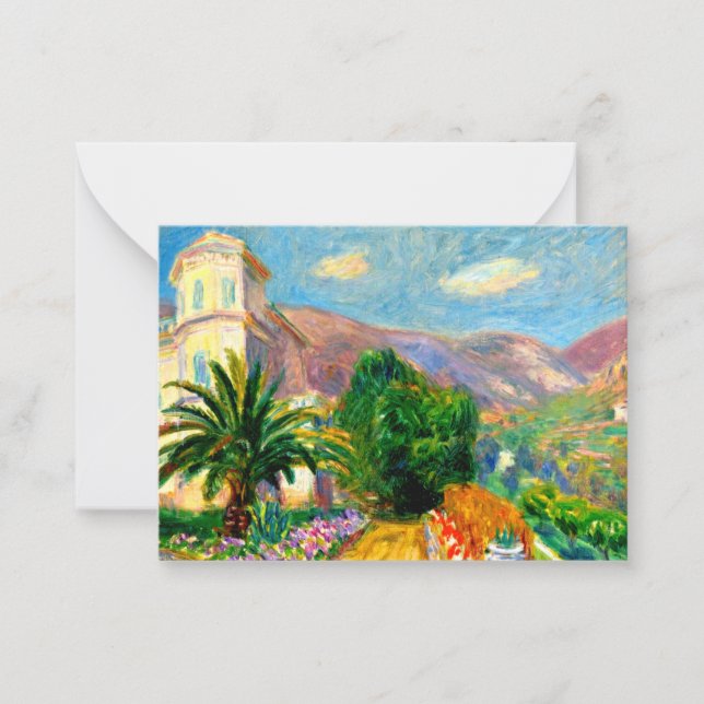 Tarjeta Pequeña Glackens - Camino a Villa Les Pivoines (Anverso)