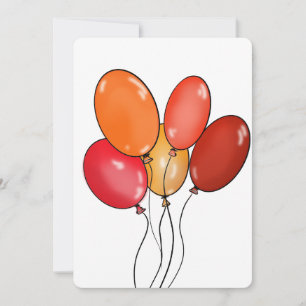 Tarjeta Pequeña Globos - vibraciones felices