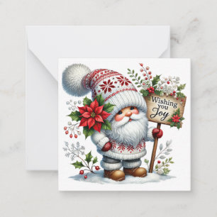 Tarjeta Pequeña Gnome de los Navidades pequeños
