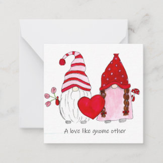 Tarjeta Pequeña Gnome San Valentín Un amor como ningún otro gnomo