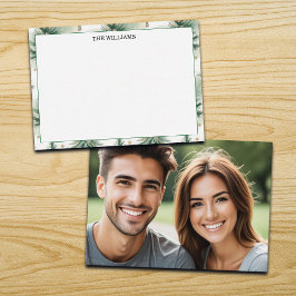 Tarjeta Pequeña Gold Sage Pine Trees Photo