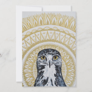 Tarjeta Pequeña Golden Hawk Mandala