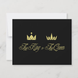 Tarjeta Pequeña Golden King and Queen Crowns for Wedding