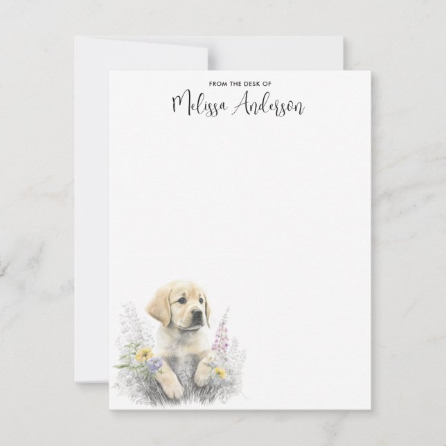 Tarjeta Pequeña Golden Retriever Cute Puppy Dog Personalizado (Anverso)