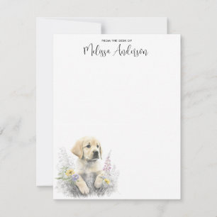 Tarjeta Pequeña Golden Retriever Cute Puppy Dog Personalizado