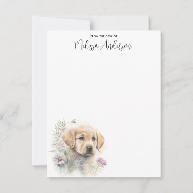 Tarjeta Pequeña Golden Retriever Dog Cute Puppy Personalizado (Anverso)
