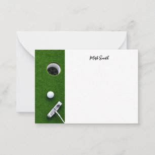 Tarjeta Pequeña Golf con nombre para golfista