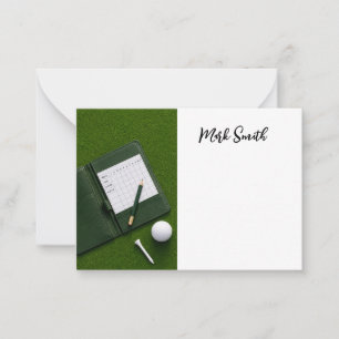 Tarjeta Pequeña Golf con nombre para golfista