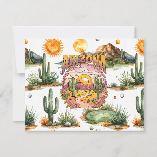 Tarjeta Pequeña Golf en Arizona  (Anverso)