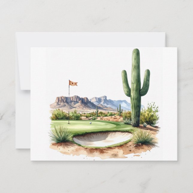 Tarjeta Pequeña Golf en Arizona  (Anverso)