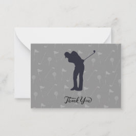 Tarjeta Pequeña Golf Gracias golfista por venir al funeral
