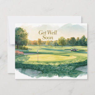 Tarjeta Pequeña Golf Recupérate pronto Golfista