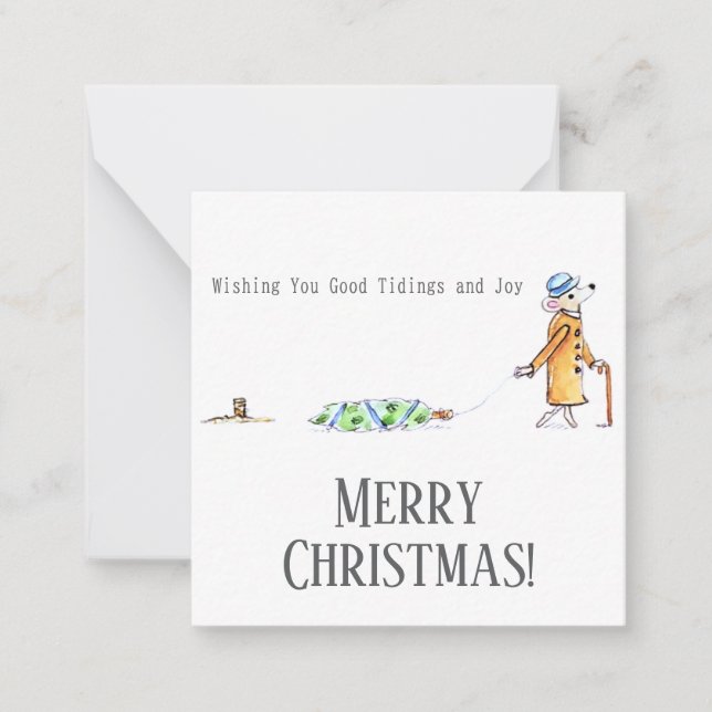 Tarjeta Pequeña Good tidings and Joy (Anverso)