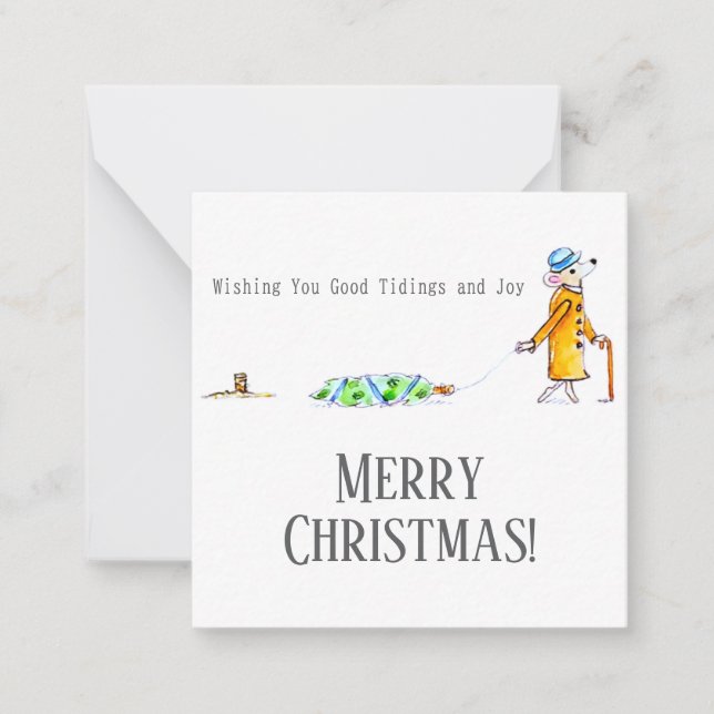 Tarjeta Pequeña Good tidings and Joy (Anverso)