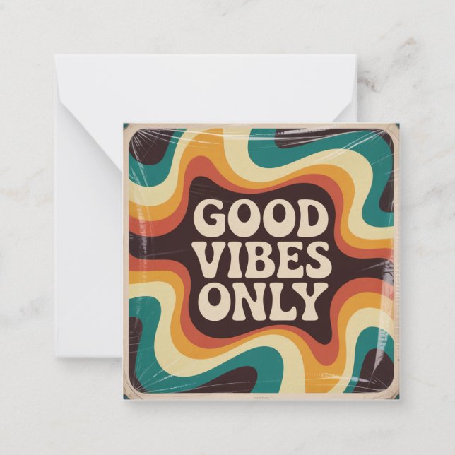 Tarjeta Pequeña Good Vibes Only (Anverso)