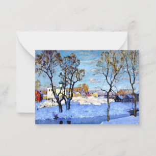 Tarjeta Pequeña Gorbatov - Primavera temprana en Pskov