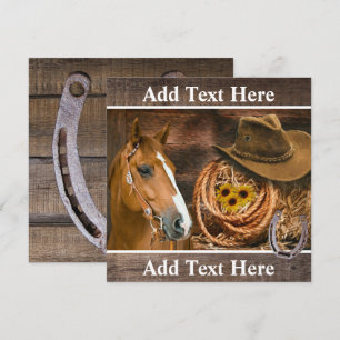 Tarjeta Pequeña Gorra Lasso Sunflowers de Cowboy Occidental
