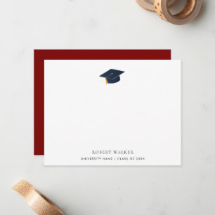 Tarjeta Pequeña Gorrito de graduación de la clase moderna minimali