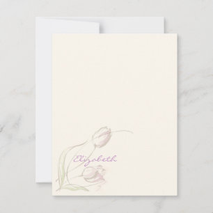 Tarjeta Pequeña Graceful Tulips Stationery Personal