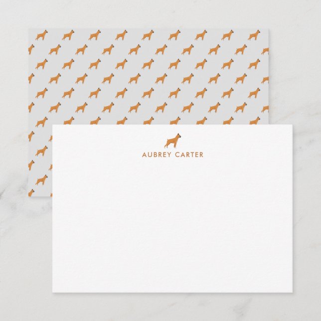 Tarjeta Pequeña Gracias a Boxer Dog Personalizado (Anverso / Reverso)