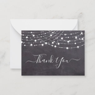 Tarjeta Pequeña Gracias a Budget Rustic Chalkboard String Lights
