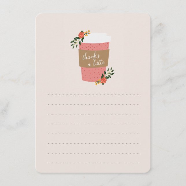 Tarjeta Pequeña Gracias a Latte Stationery (Anverso)