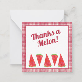Tarjeta Pequeña Gracias A Un Cliente De Melón Watermelón Gracias