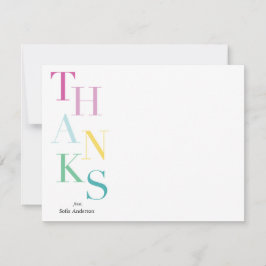 Tarjeta Pequeña Gracias apiladas personalizadas