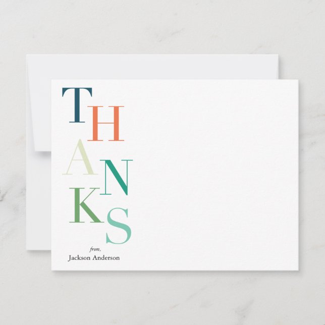 Tarjeta Pequeña Gracias apiladas personalizadas (Anverso)