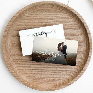 Tarjeta Pequeña Gracias Boda con letras de mano