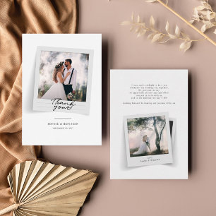 Tarjeta Pequeña Gracias Boda con letras de mano