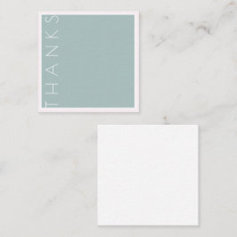 Tarjeta Pequeña Gracias Borde rosa blanco Verde azulado Moderno es