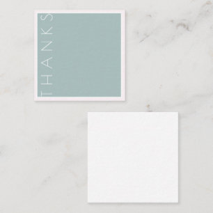 Tarjeta Pequeña Gracias Borde rosa blanco Verde azulado Moderno es