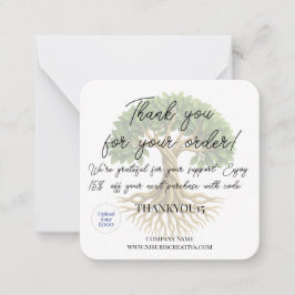 Tarjeta Pequeña Gracias cliente promocional de árbol de vida de ne