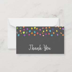 Tarjeta Pequeña Gracias manchas de acuarela adorables arte abstrac
