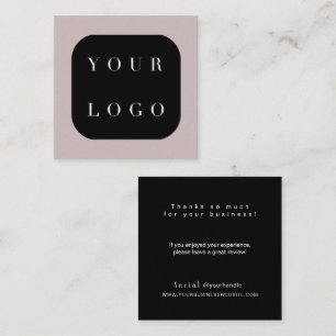 Tarjeta Pequeña Gracias Moderno y Elegante Negocio Con Logotipo De