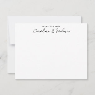 Tarjeta Pequeña Gracias Pareja Boda De Nuevo Nombre Stationery