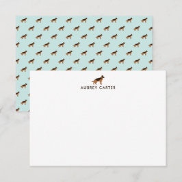 Tarjeta Pequeña Gracias personalizado a la pastora alemana Lover