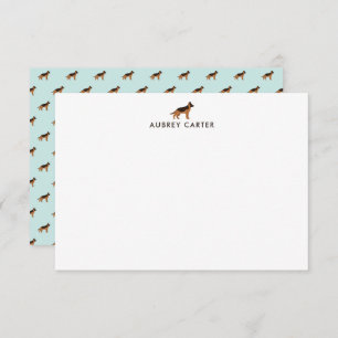 Tarjeta Pequeña Gracias personalizado a la pastora alemana Lover