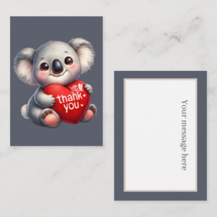 Tarjeta Pequeña Gracias por añadir un mensaje que Koala debe sopor