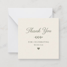 Tarjeta Pequeña Gracias por celebrar con nosotros