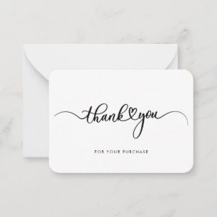 Tarjeta Pequeña Gracias Por El Guión Moderno De Logo Comercial