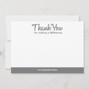 Tarjeta Pequeña "Gracias por hacer la diferencia", notecard