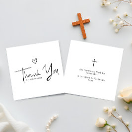 Tarjeta Pequeña Gracias por la Cristiandad de la Escritura Negra M