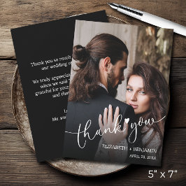 Tarjeta Pequeña Gracias por la foto de boda a mano